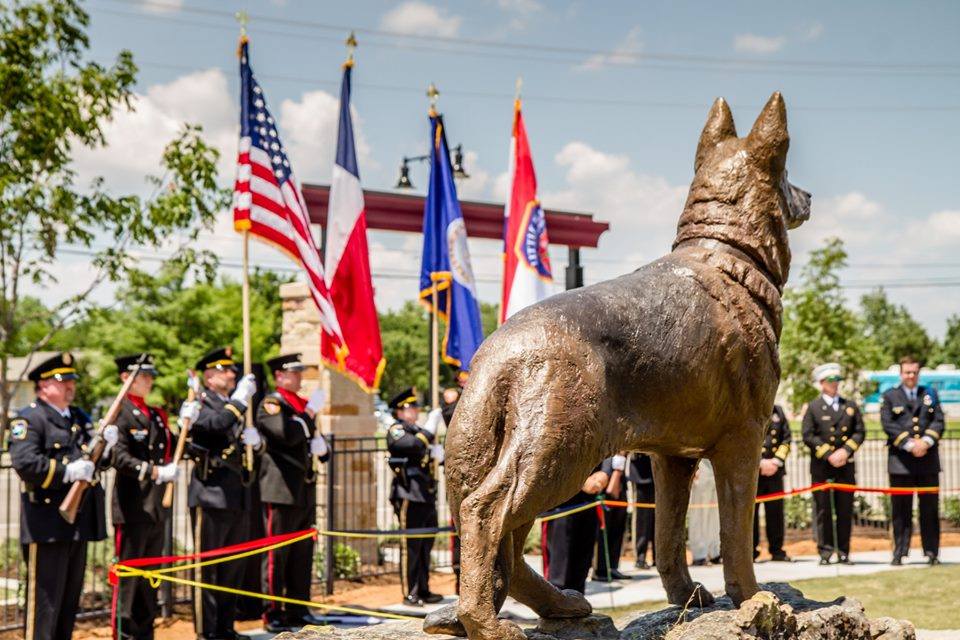 Dog statue